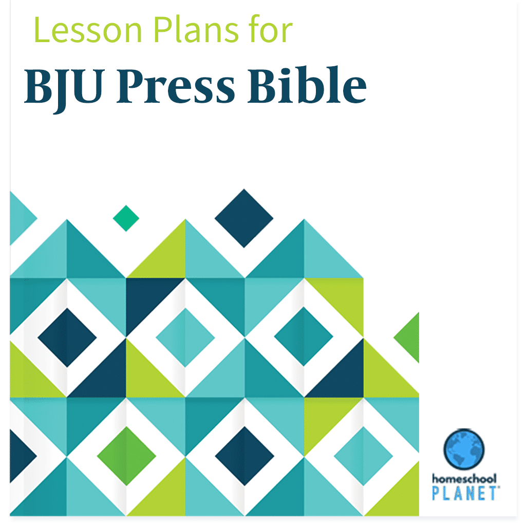 BJU Press Bible lesson plan button for homeschool planet