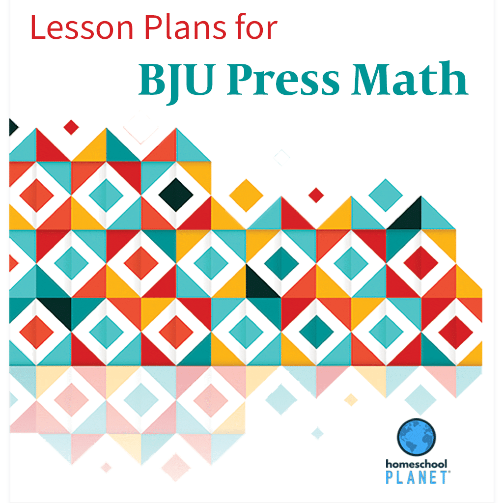 Homeschool Planner BJU Press math lesson plan button