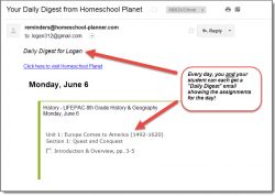 Homeschool Planet LIFEPAC History & Geography email digest screenshot button