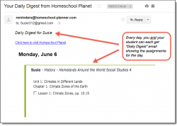 Homeschool Planet Homelands Around the World email digest screenshot button