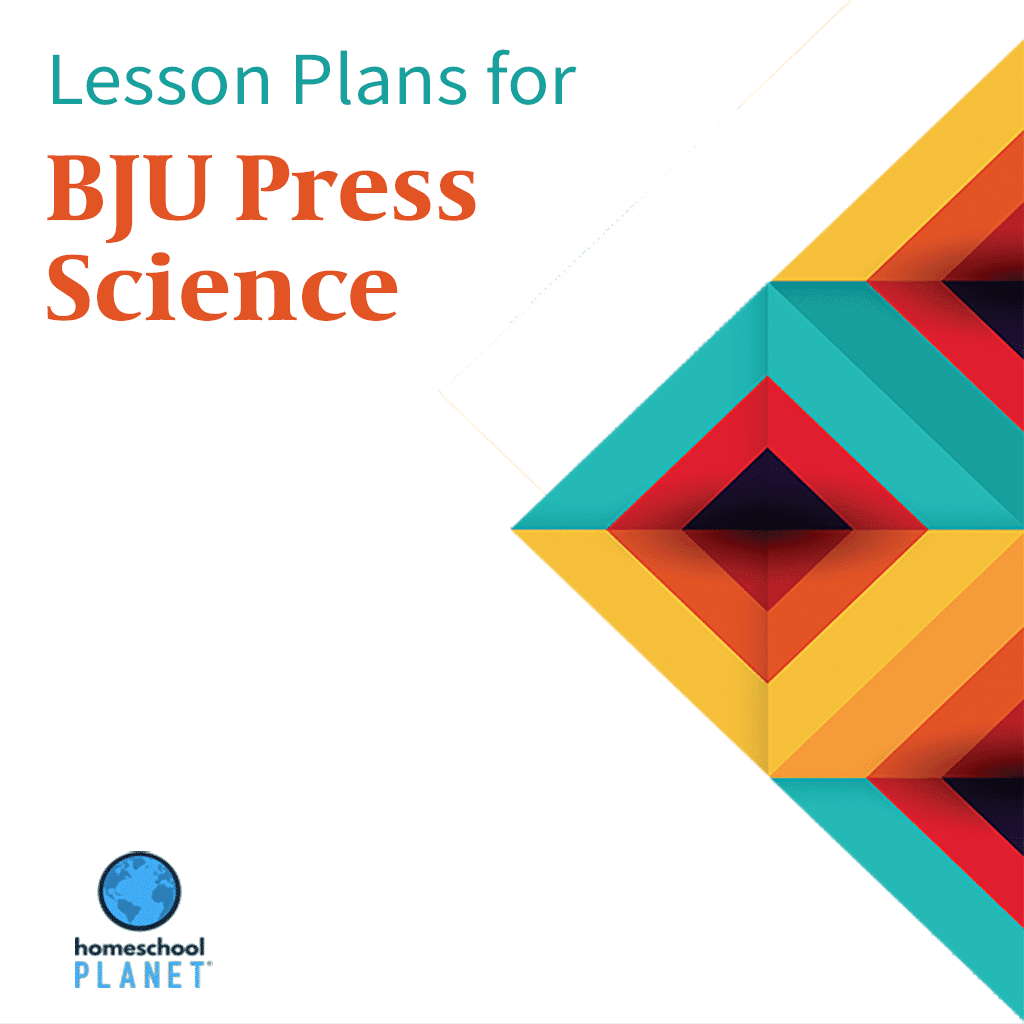BJU Press Science lesson plan button for homeschool planet