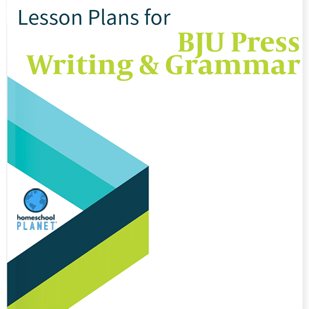 BJU Press Writing & Grammar lesson plan button for homeschool planet