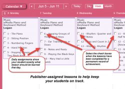 Homeschool Planet Lesson Plan eMedia Piano & Keyboard Method Weekly View screenshot button