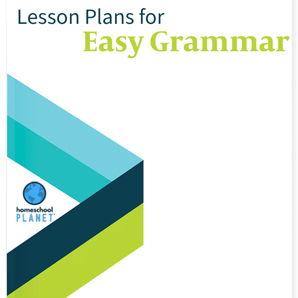 Easy Grammar lesson plan button for homeschool planet