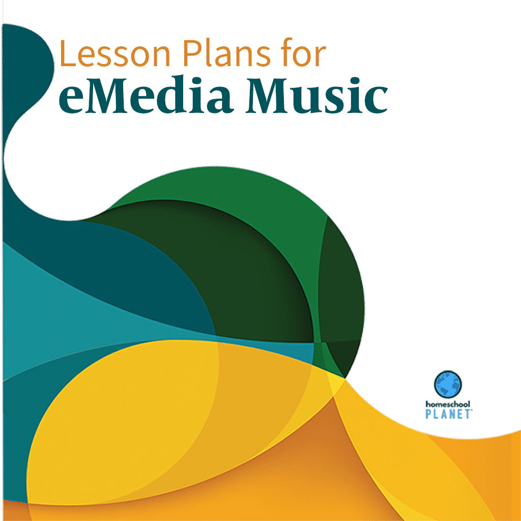 Emedia Music lesson plan button for Homeschool Planet