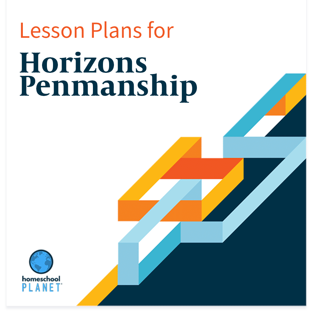 Horizons Penmanship lesson plan button for homeschool planet