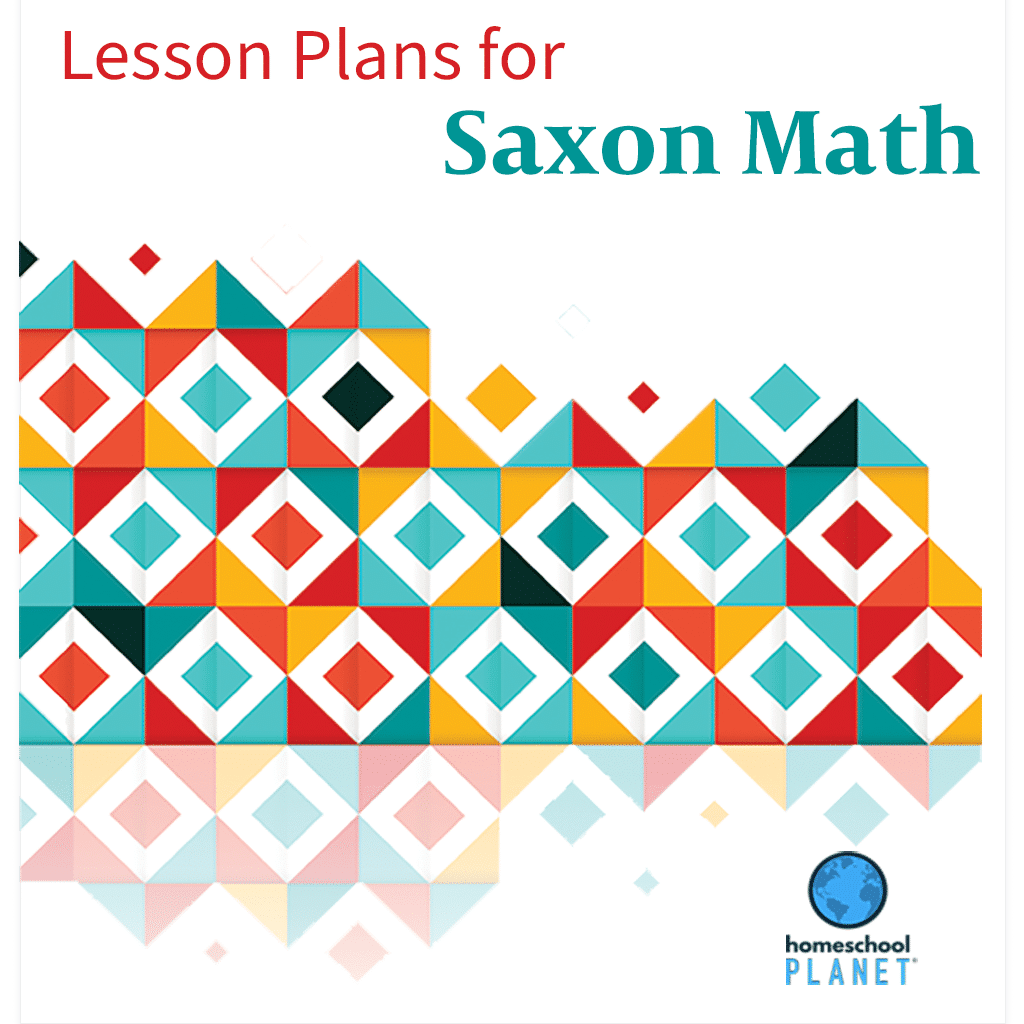 Homeschool Planner Saxon Math lesson plan button