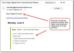 Homeschool Planet TTRS Daily Digest button