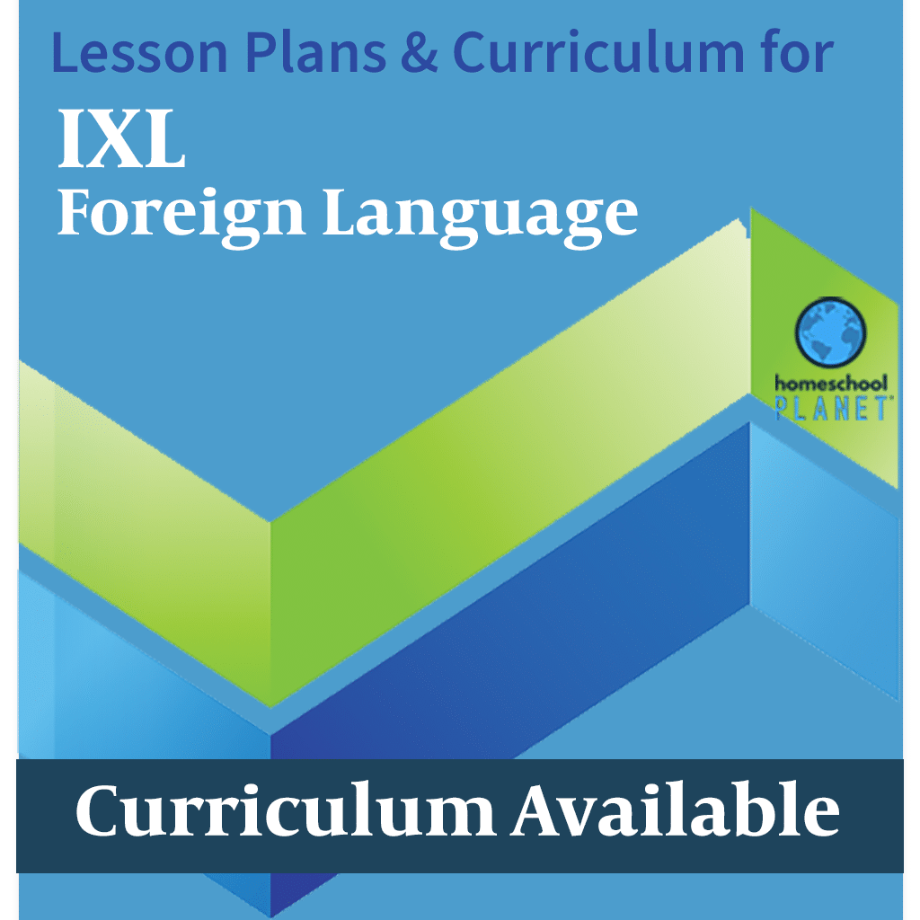 Homeschool Planner IXL Foreign Language lesson plans and curriculum button