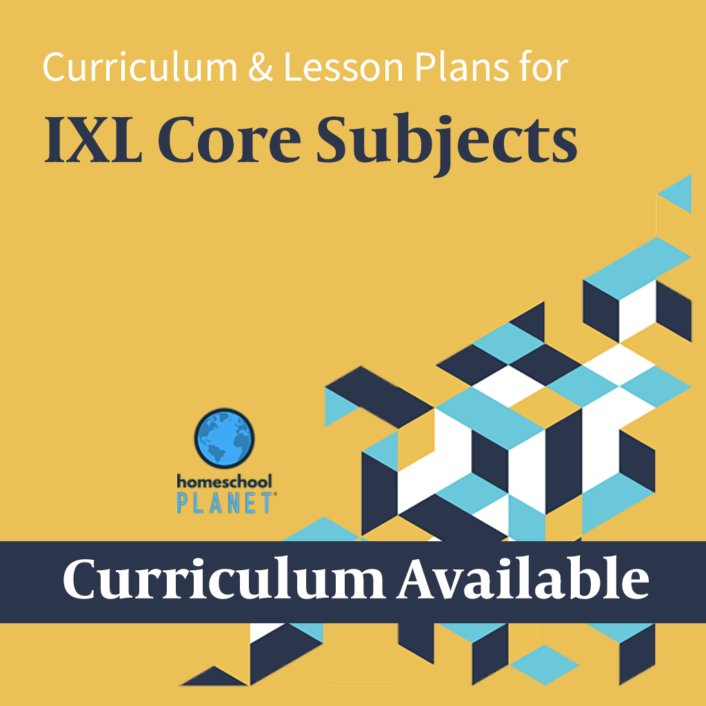 Homeschool Planner IXL Core Subjects lesson plans and curriculum button