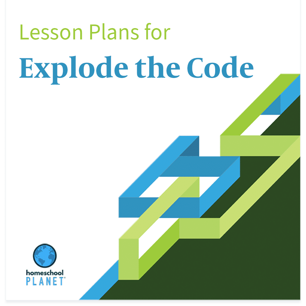 Explode the Code lesson plans button for Homeschool Planet