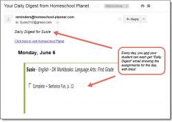 Homeschool Planet DK Language Arts Daily Digest button