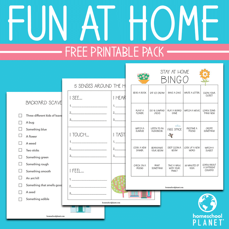 The Fun at Home Free Printable Pack image