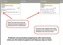 Homeschool Planner Constitutional Literacy weekly view button