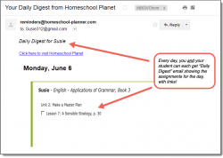Homeschool Planner Applications of Grammar Daily Digest button