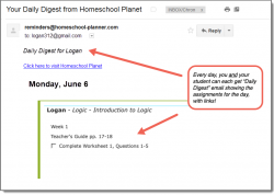 Homeschool Planet Introduction to Logic Daily Digest button