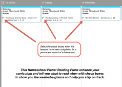 Homeschool Planner Bible Reading Plans weekly view button