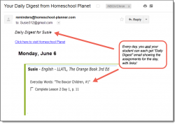 Homeschool Planner LLATL Daily Digest button