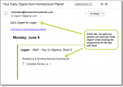 Homeschool Planner Key To Math Daily Digest button