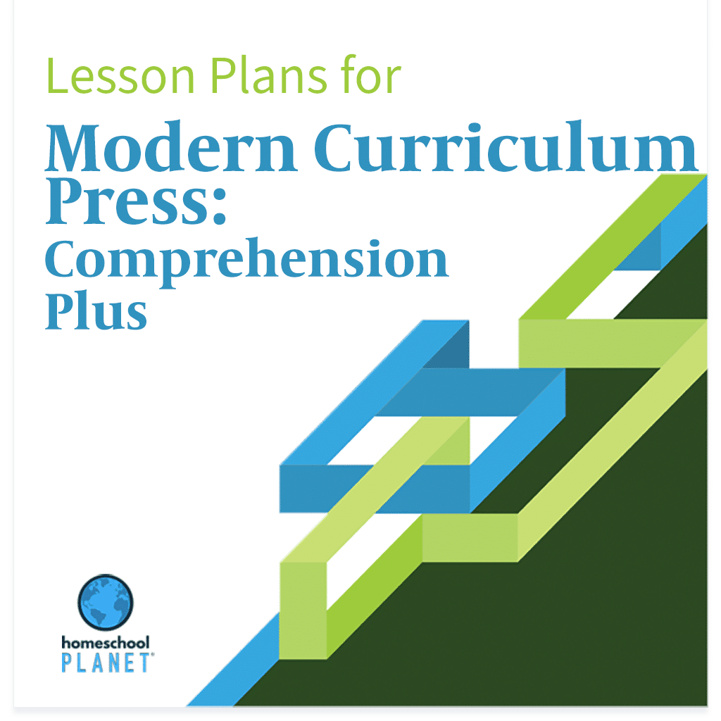 Homeschool Planner Modern Curriculum Press: Comprehension Plus lesson plan button