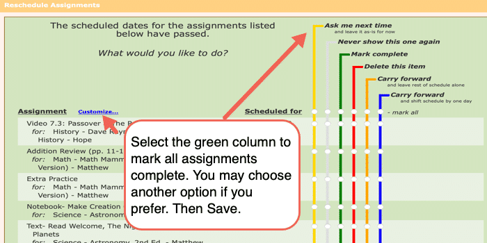 in marking assignments which of the following is preferred