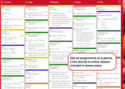 Example of Homeschool Planet Calendar