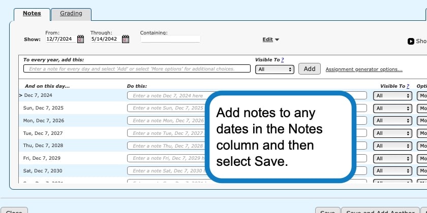 Adding events in your homeschool planner screenshot 3