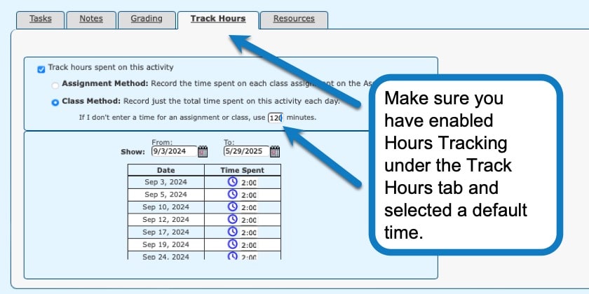 Tracking community service hours in your homeschool planner screenshot 5