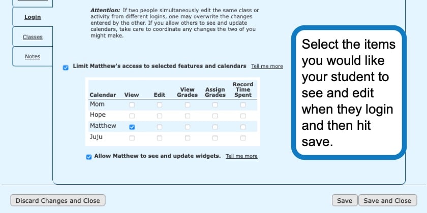 Setting up Student Profiles and Logins in Homeschool Planet screenshot 4