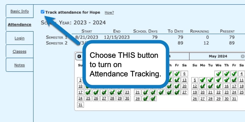 Setting Up Attendance Tracking 3