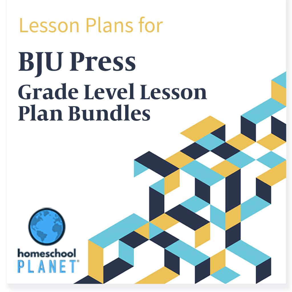 BJU Press Multi Subject Lesson Plan Family lesson plan button for Homeschool Planet