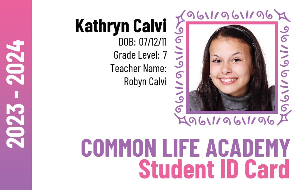 Girly Student ID Card
