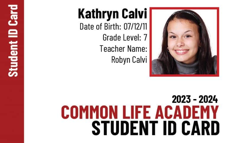 Red Student ID Card