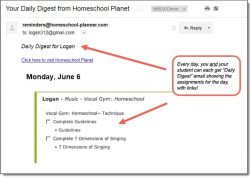 The Vocal Gym Daily Digest lesson plan for Homeschool Planet