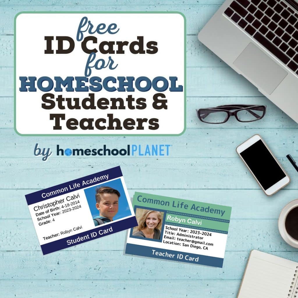 free homeschool ID cards info