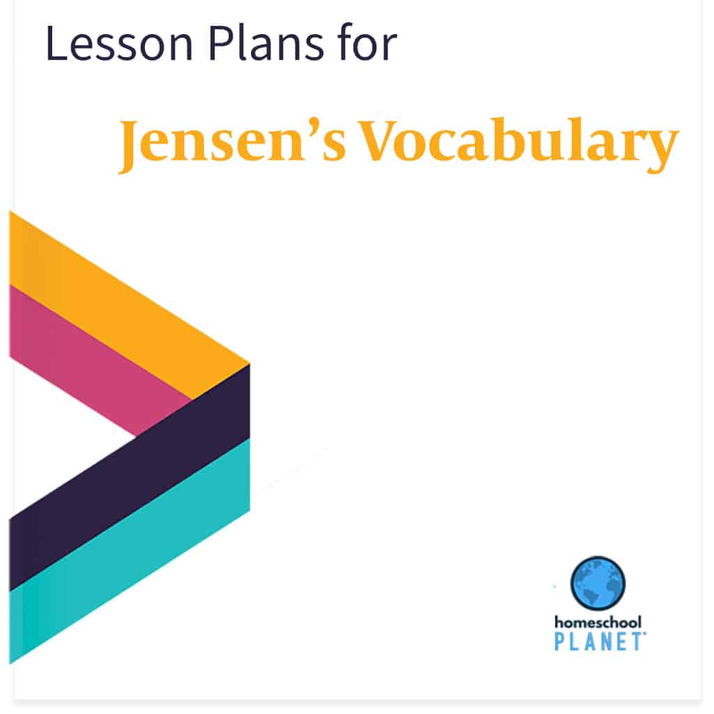Image of cover of Jensen's Vocabulary lesson plans for Homeschool Planet