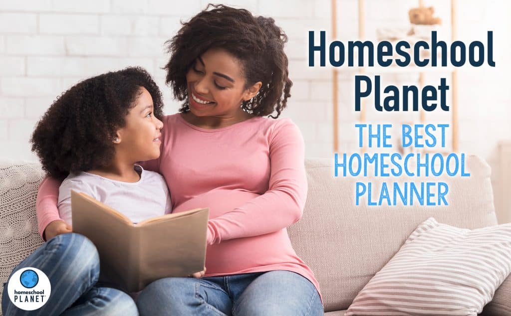 mom and child online homeschool planning
