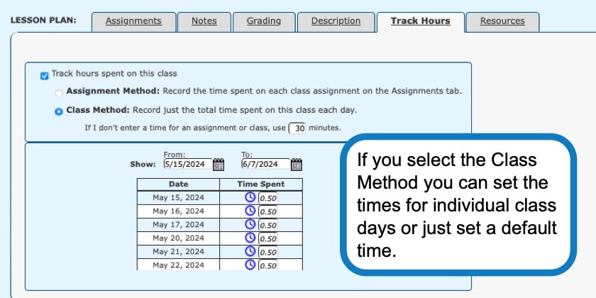 How to track hours in your homeschool planner screenshot 5